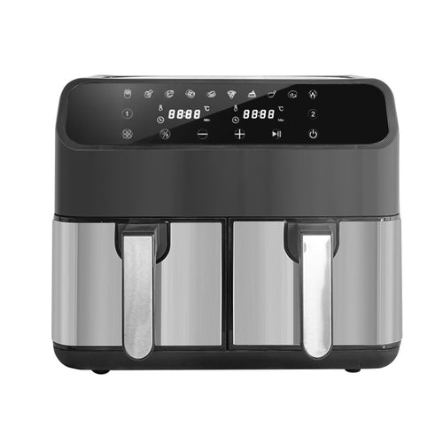 Air Fryer Large Capacity 8L Multi-functional Stainless Steel Double Pot